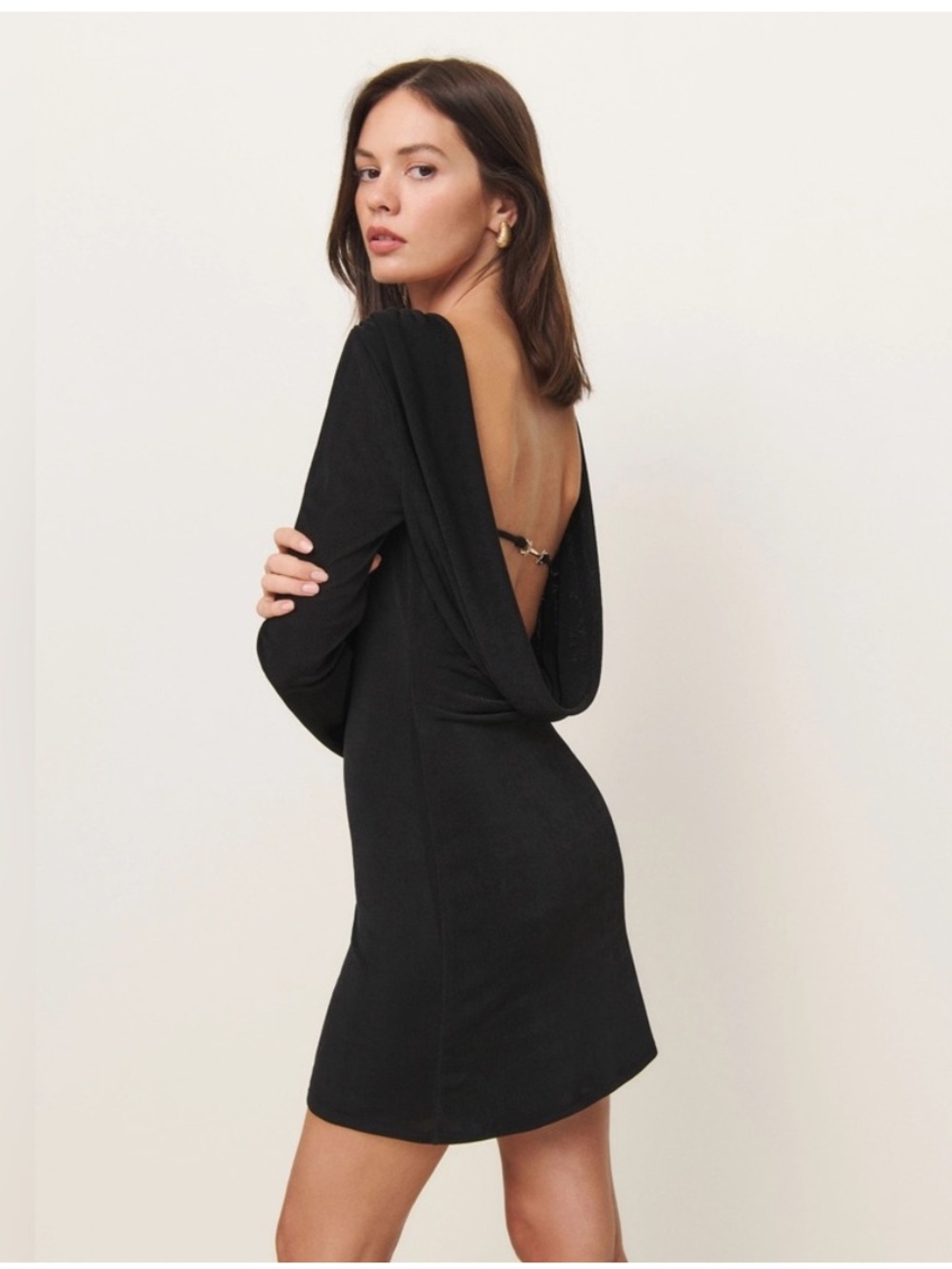 REFORMATION Vivien Knit Dress in Black size Medium